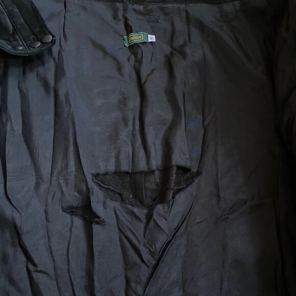 Vintage Danier leather suede black maxi snap button down skirt - Picture 9 of 16